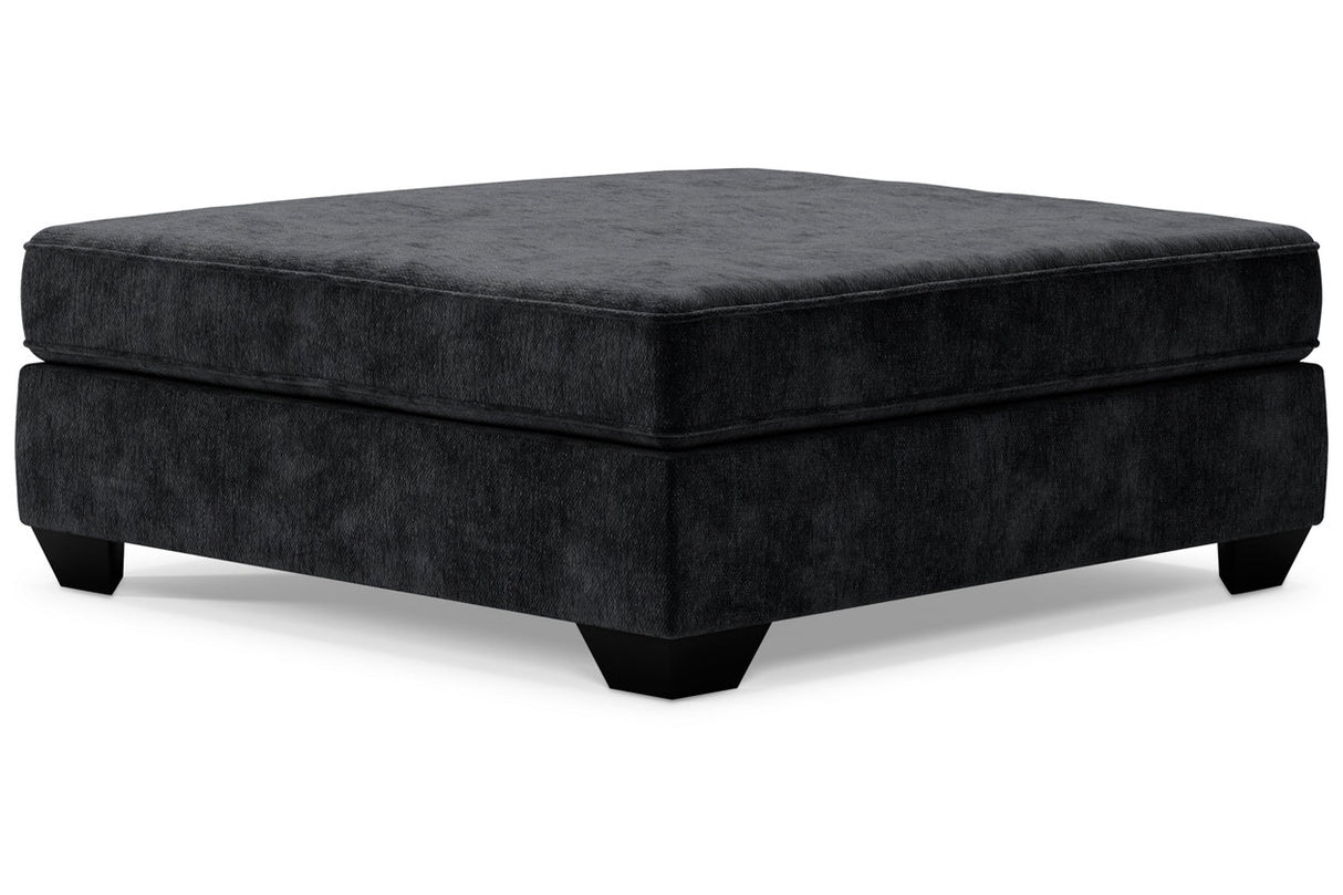 Lavernett Charcoal 3-Piece Sectional and Oversized Ottoman from Ashley - Luna Furniture