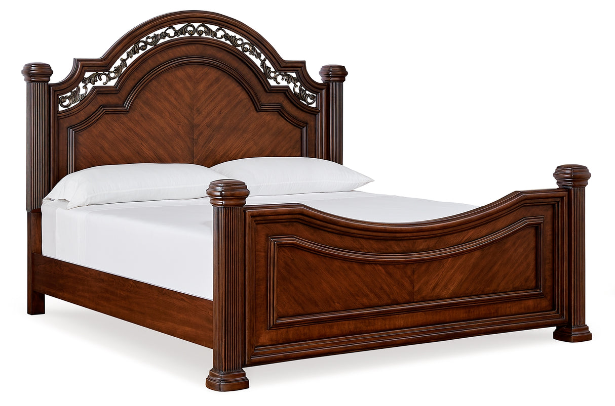 Lavinton California King Poster Bed with Dresser and 2 Nightstands in Brown from Ashley - Luna Furniture