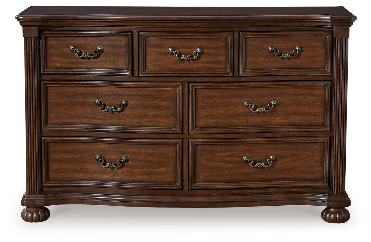 Lavinton California King Poster Bed with Dresser in Brown from Ashley Furniture - Luna Furniture