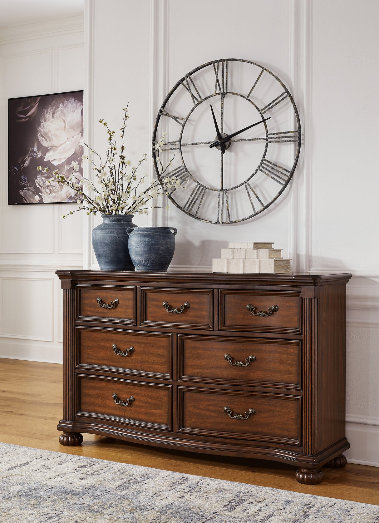 Lavinton King Poster Bed with Dresser in Brown from Ashley Furniture - Luna Furniture