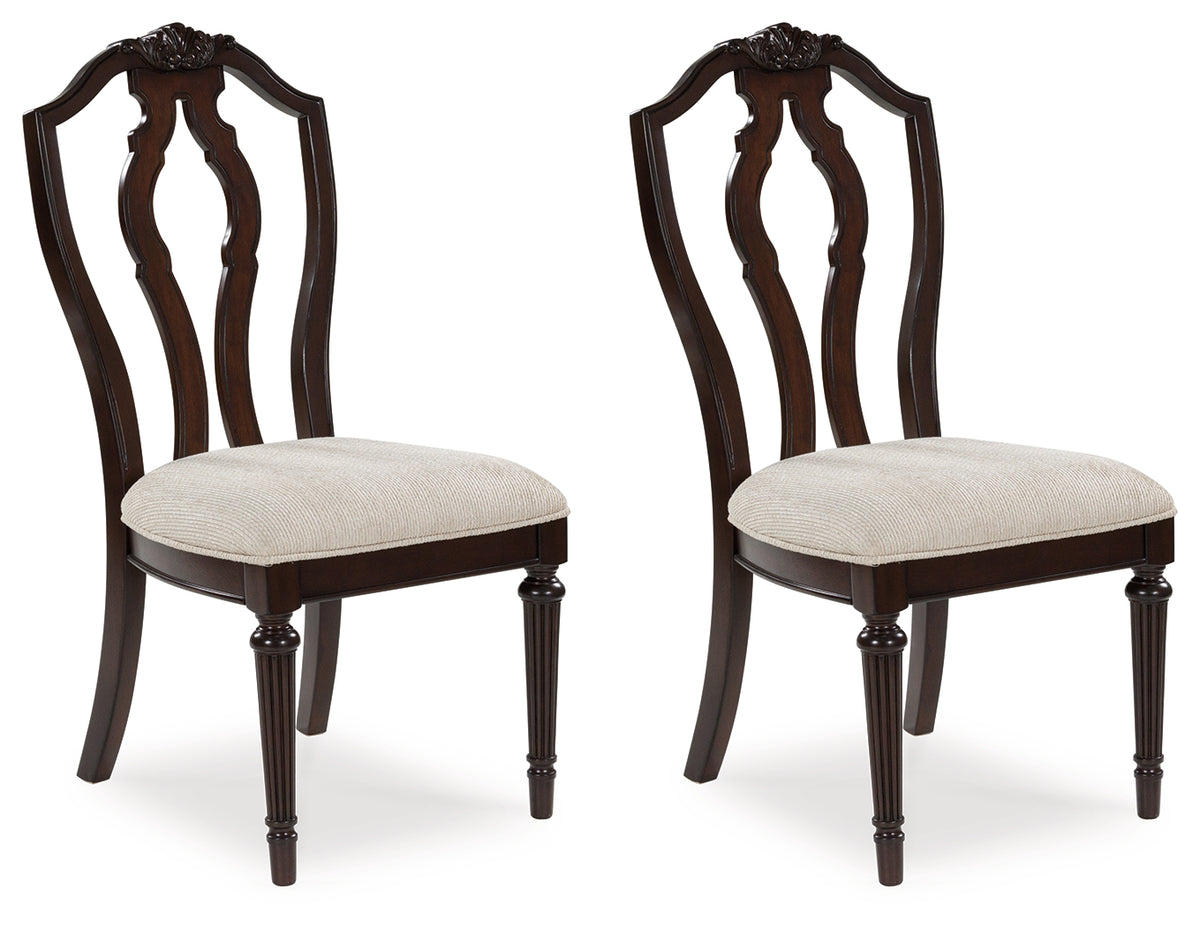 Lavinton Tan/Brown Dining Chair, Set of 2 from Ashley Furniture - Luna Furniture