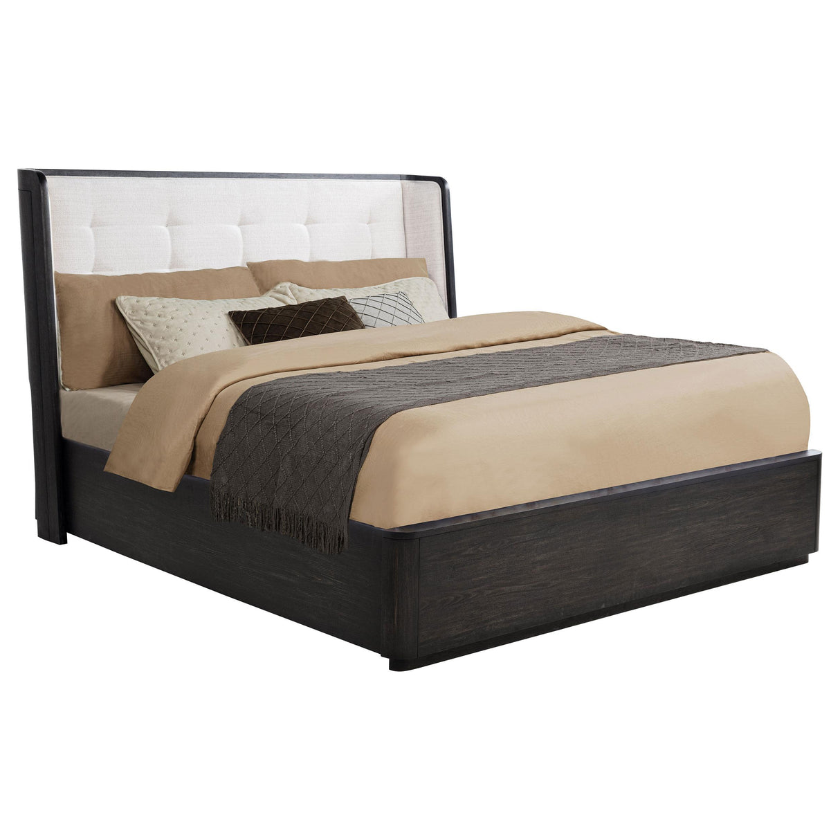 Leandro Burnished Black 4-Piece California King Bedroom Set from Coaster - Luna Furniture