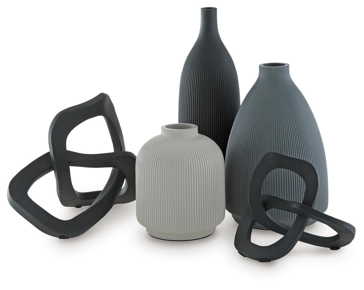 Leithick Black/Tan/Gray Accessory Set (Set of 5) from Ashley - Luna Furniture