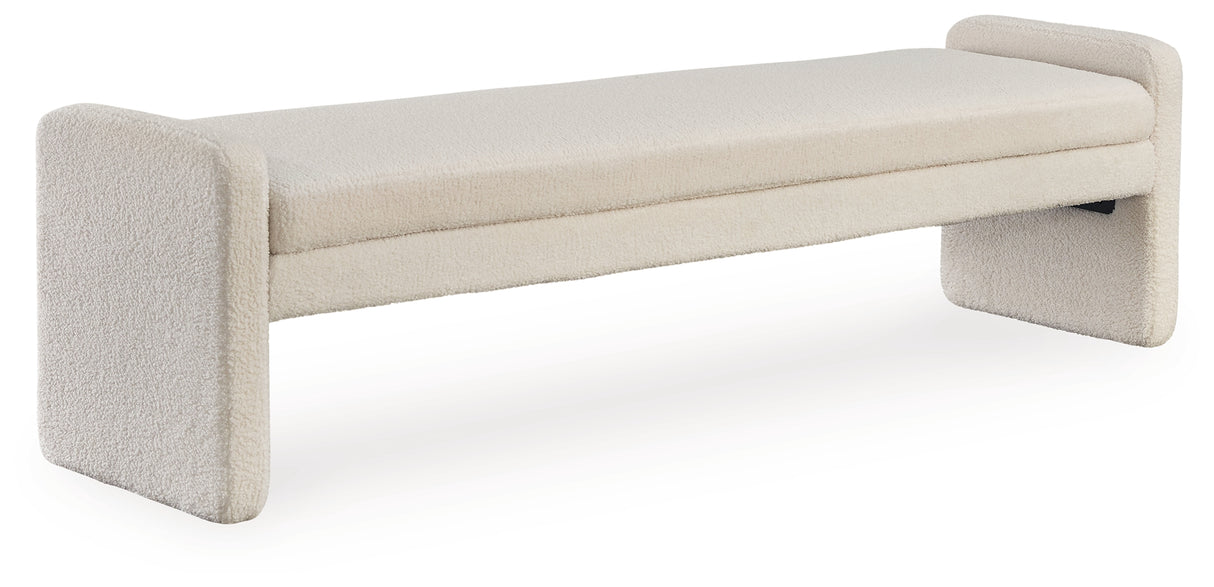 Lembertson Ecru Accent Bench from Ashley - Luna Furniture