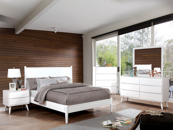 Lennart White King Bed