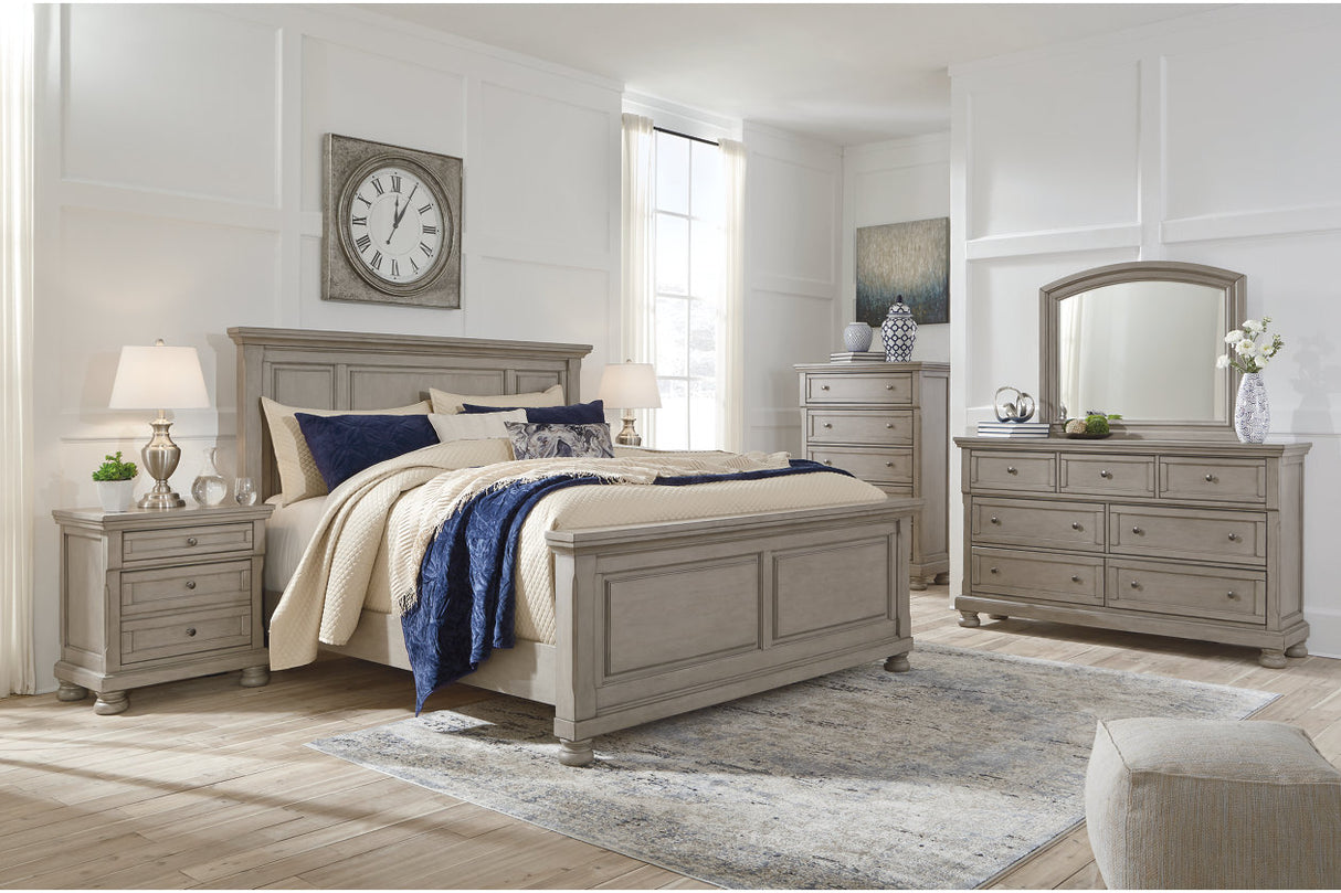 Lettner Light Gray California King Sleigh Storage Platform Bed from Ashley - Luna Furniture