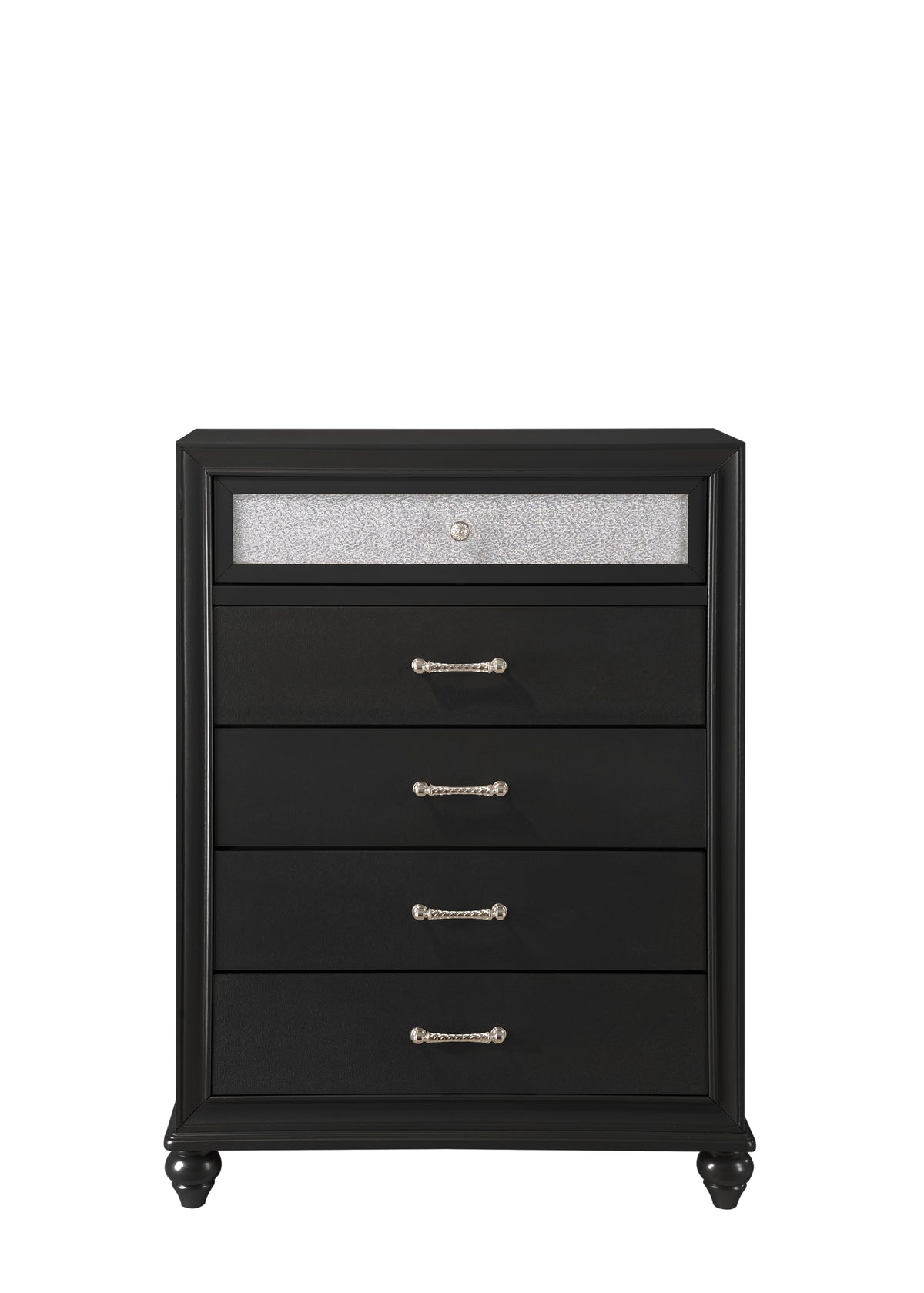Lila Black Upholstered Panel Youth Bedroom Set from Crown Mark - Luna Furniture