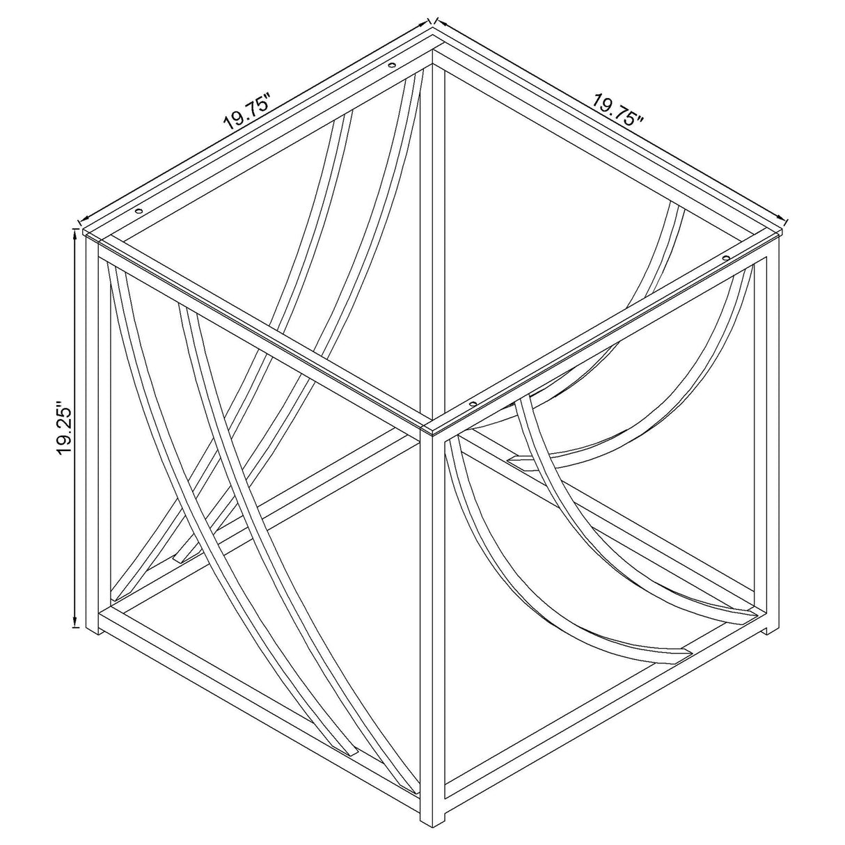 Lille Chrome 2-Piece Glass Top Coffee and End Table Set from Coaster - Luna Furniture