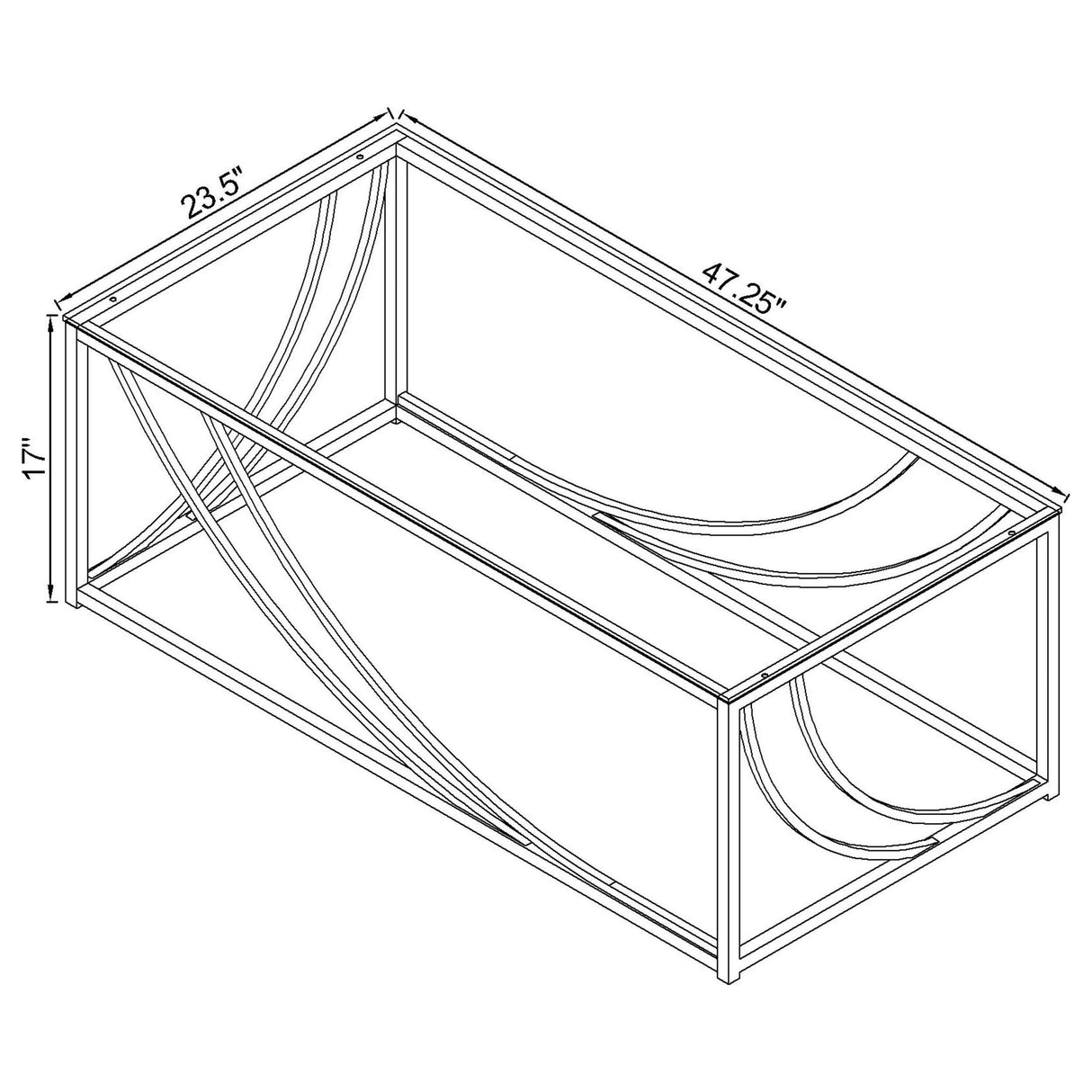 Lille Chrome 2-Piece Glass Top Coffee and End Table Set from Coaster - Luna Furniture