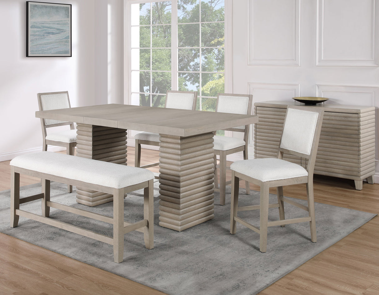 Lily 60-78″ Counter Table w/18″ Leaf from Steve Silver - Luna Furniture