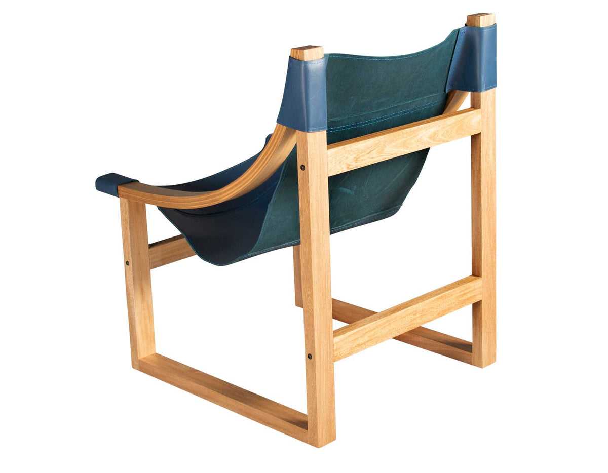 Lima Cobalt Leather Sling Chair from Steve Silver - Luna Furniture
