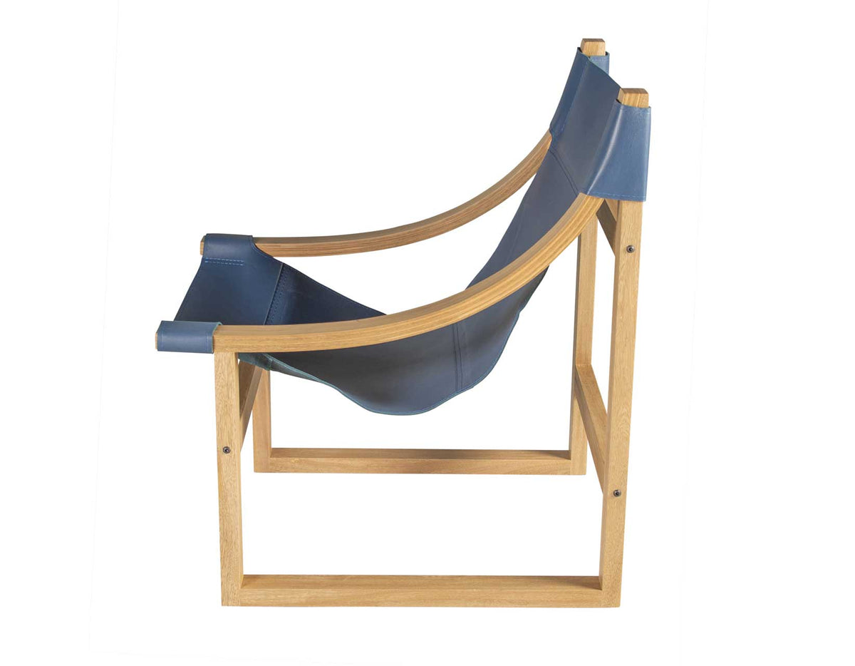 Lima Cobalt Leather Sling Chair from Steve Silver - Luna Furniture