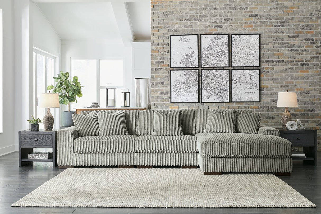 Lindyn Fog 3-Piece Sectional and Chair from Ashley - Luna Furniture