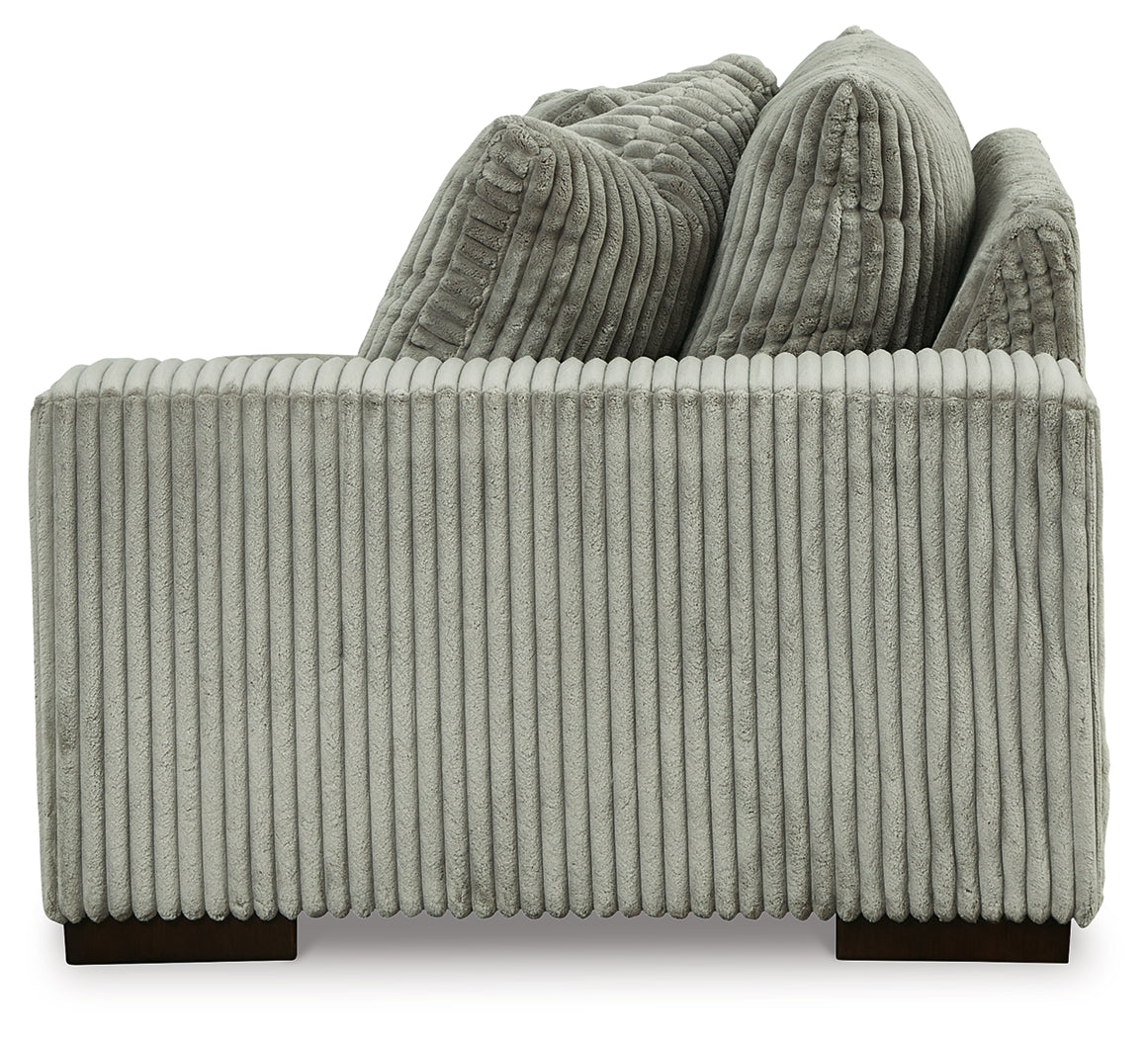 Lindyn Fog 3-Piece Sectional with Ottoman from Ashley Furniture - Luna Furniture