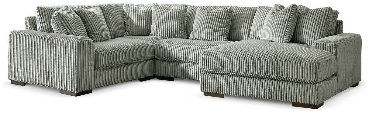Lindyn Fog 4-Piece Sectional with Chaise from Ashley - Luna Furniture