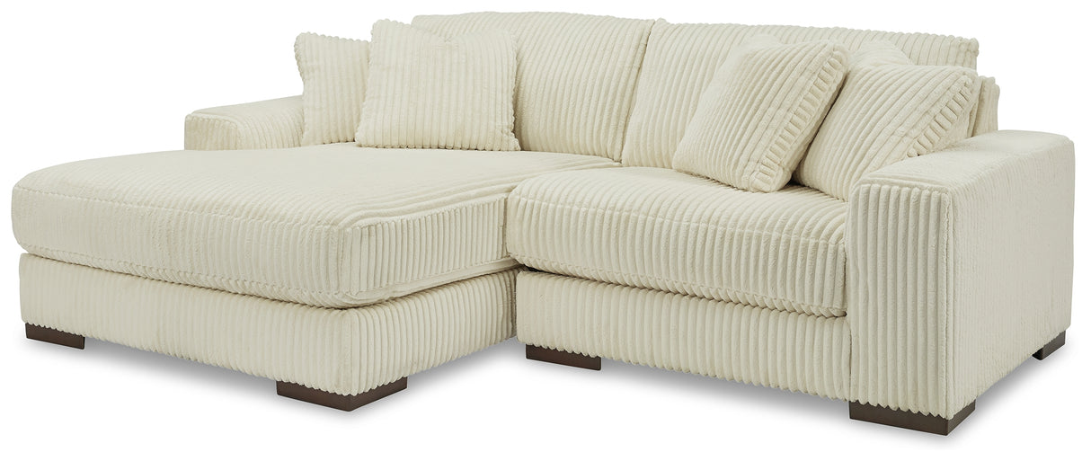 Lindyn Ivory 2-Piece Sectional with Ottoman from Ashley - Luna Furniture