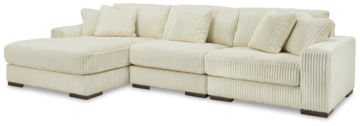 Lindyn Ivory 3-Piece Sectional with Ottoman from Ashley - Luna Furniture