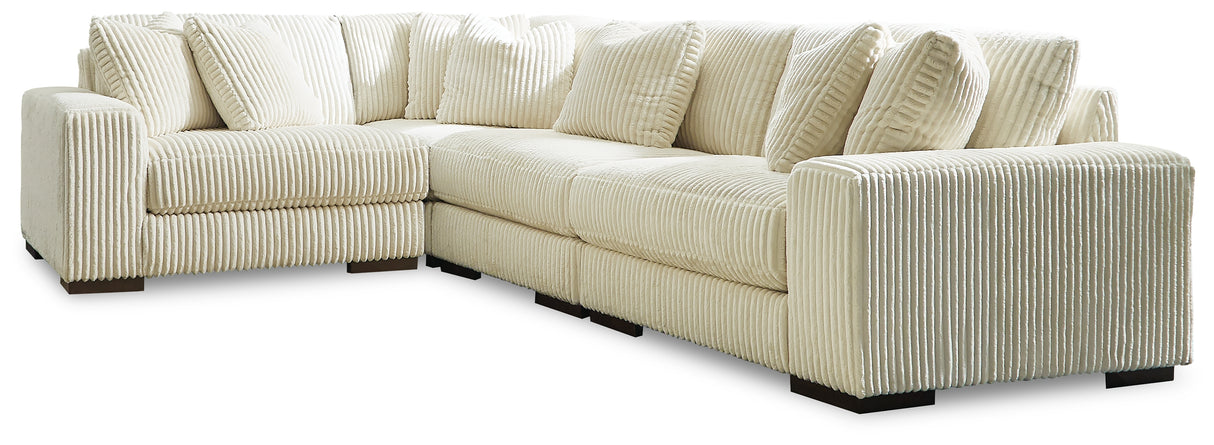 Lindyn Ivory 4-Piece Sectional with Ottoman from Ashley - Luna Furniture