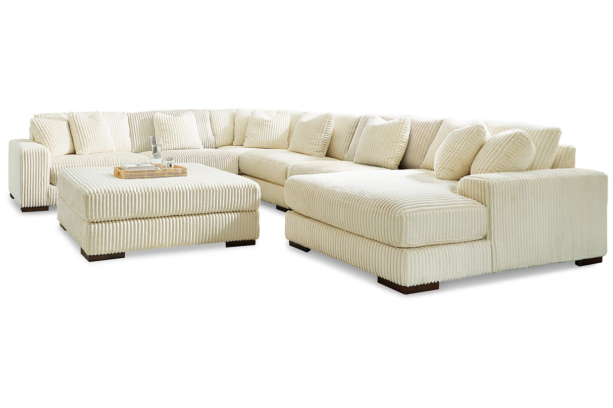 Lindyn Ivory 6-Piece Sectional with Chaise and Ottoman from Ashley - Luna Furniture