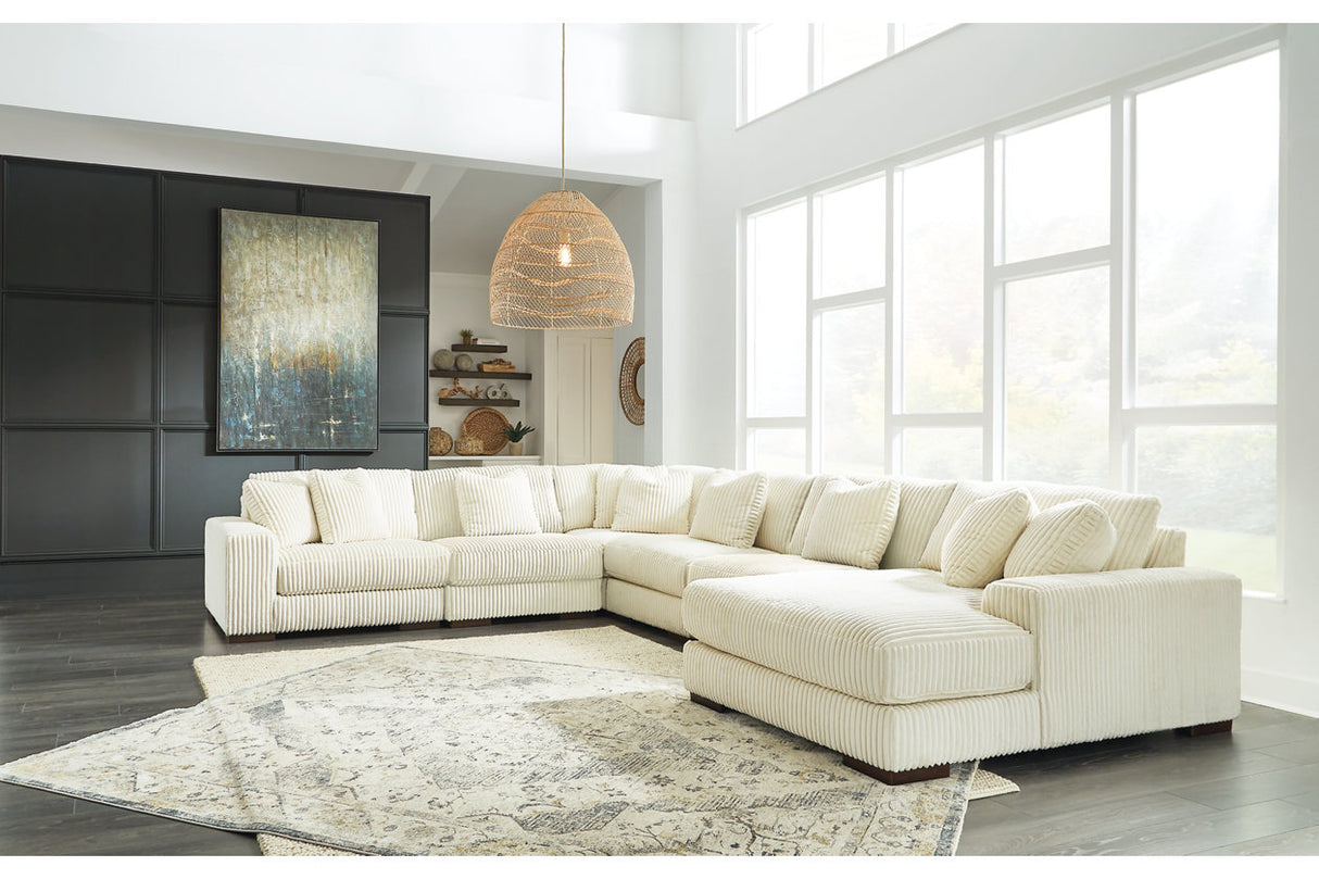Lindyn Ivory 6-Piece Sectional with Chaise and Ottoman from Ashley - Luna Furniture