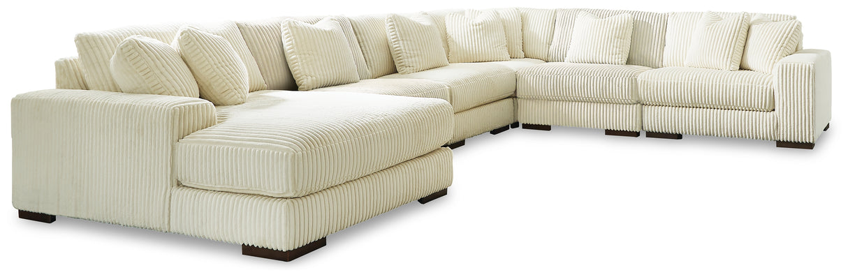 Lindyn Ivory 6-Piece Sectional with Ottoman from Ashley - Luna Furniture