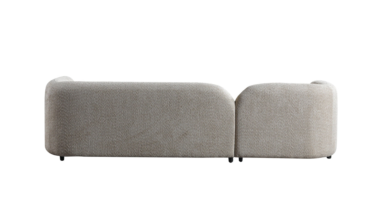 Liva Sand Boucle LAF 110" Sectional from Nova Furniture - Luna Furniture