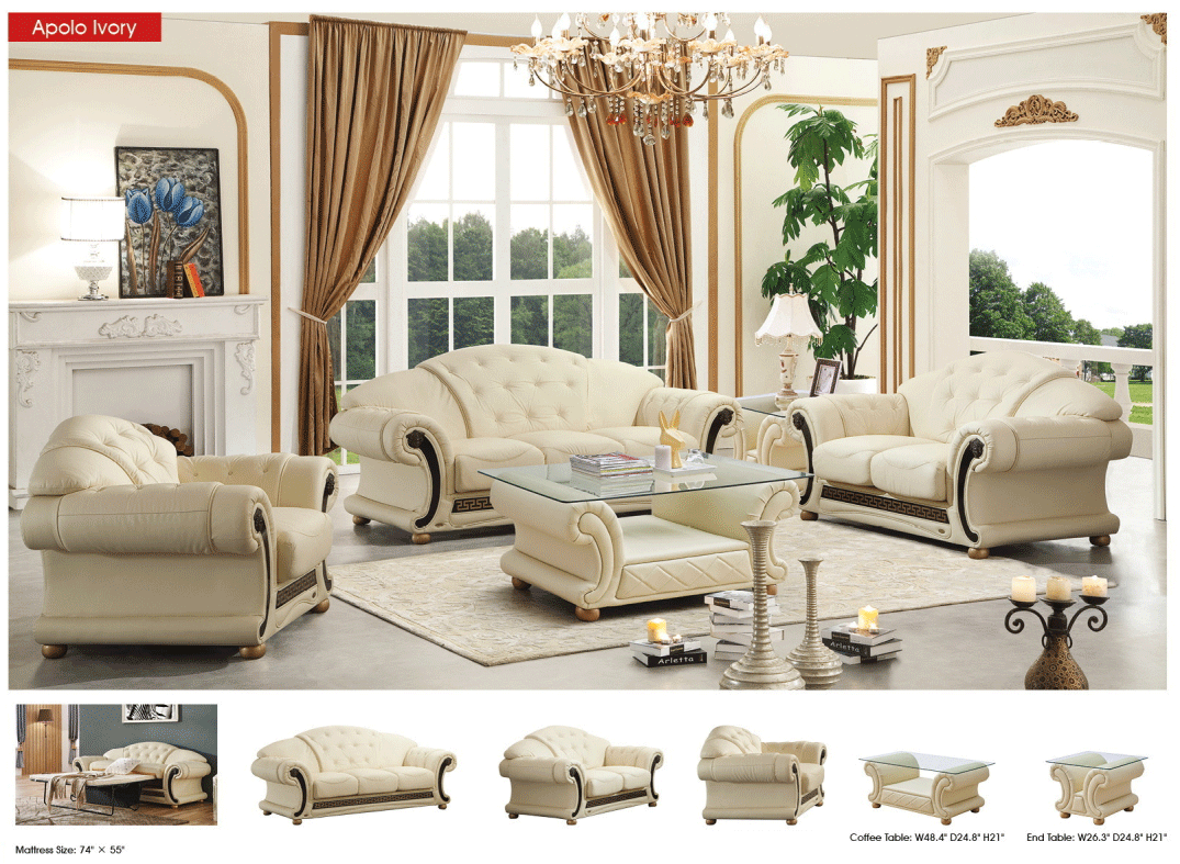 Apolo Ivory End Table from ESF Furniture - Luna Furniture