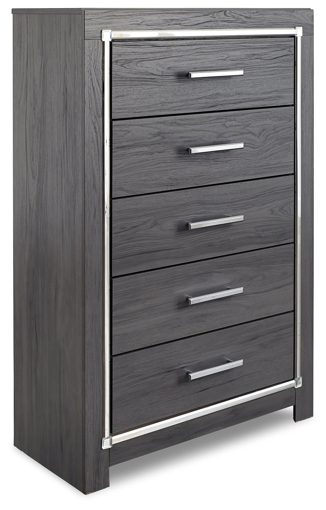 Lodanna Gray King Storage Bed, 2 Dressers, Cheat and Nightstand from Ashley - Luna Furniture
