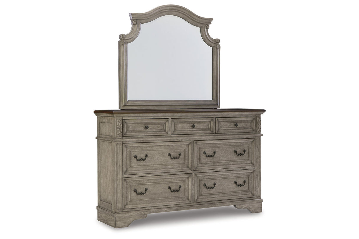 Lodenbay Antique Gray/Brown Dresser and Mirror from Ashley - Luna Furniture