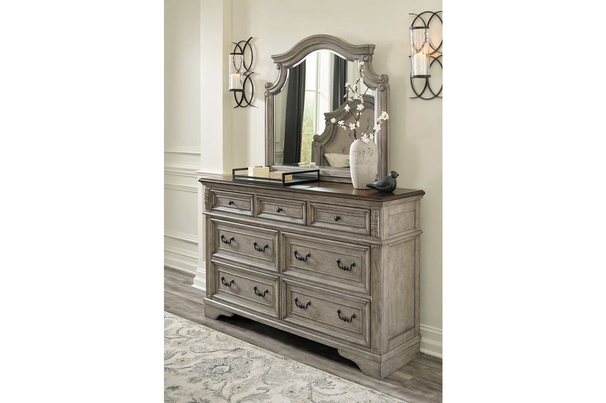 Lodenbay Antique Gray/Brown Dresser and Mirror from Ashley - Luna Furniture