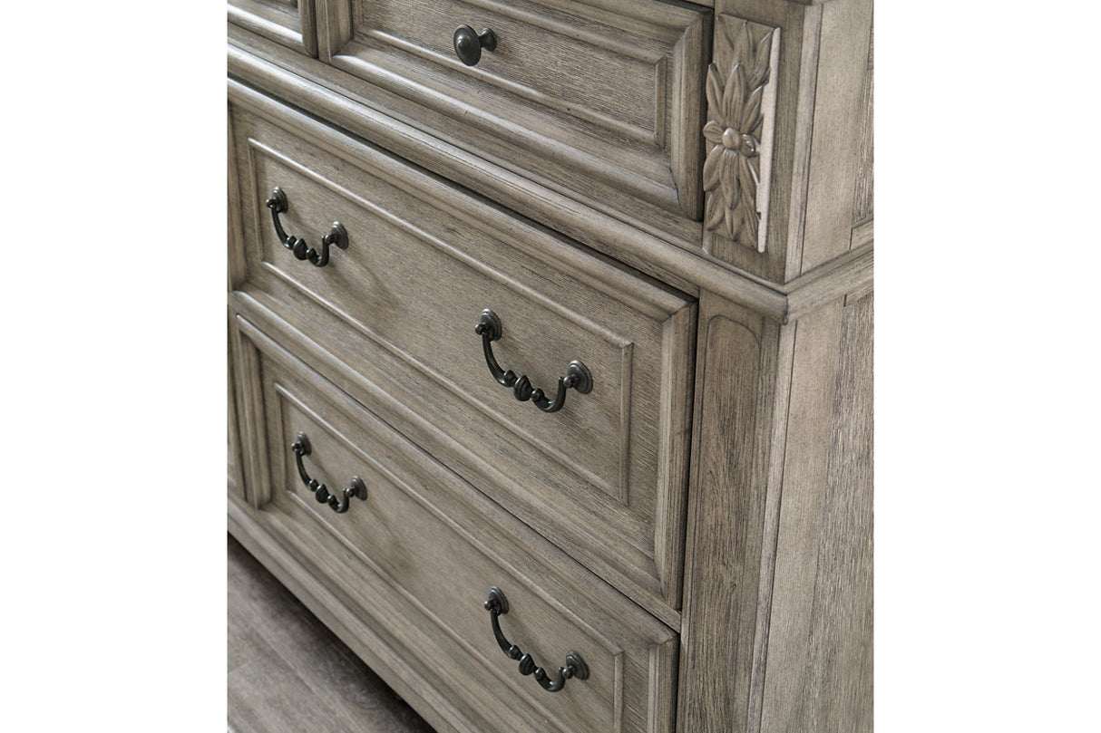 Lodenbay Antique Gray/Brown Dresser and Mirror from Ashley - Luna Furniture