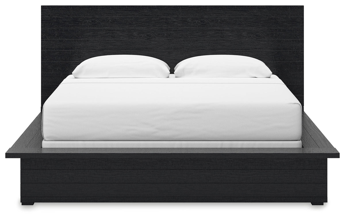 Londer Black King Panel Bed from Ashley - Luna Furniture