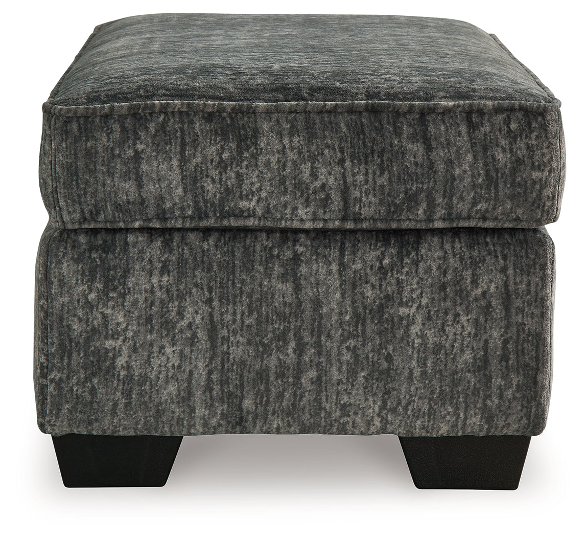 Lonoke Gunmetal 2 Loveseats, Oversized Chair and Ottoman from Ashley Furniture - Luna Furniture