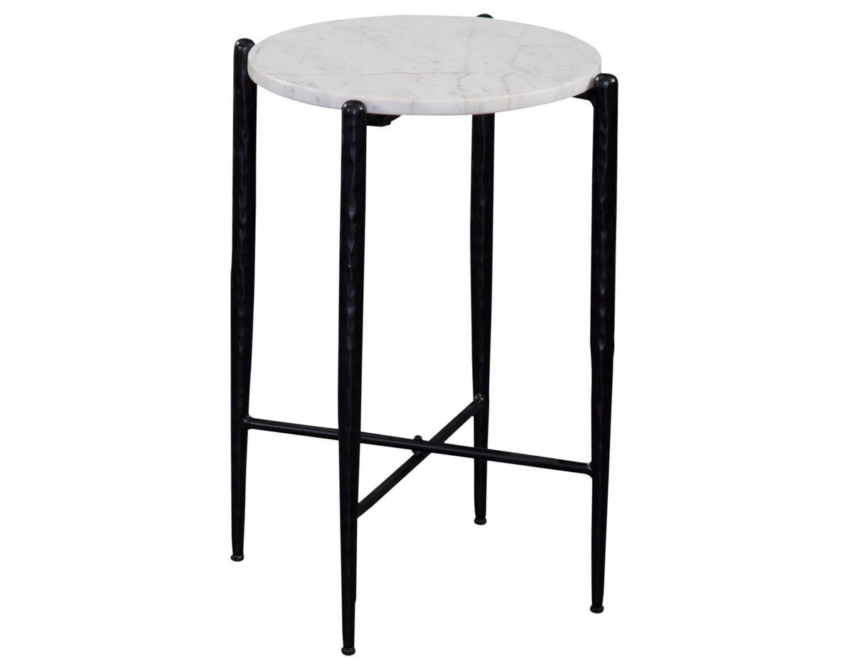 Loxie White 3-Piece Round Solid Marble Top Table Set from Steve Silver - Luna Furniture