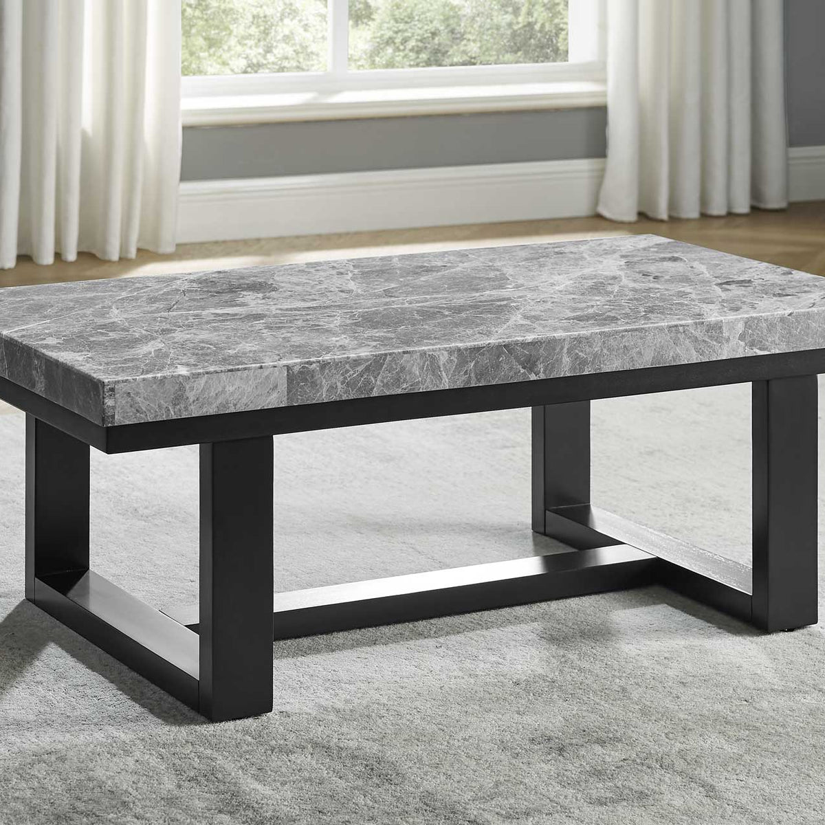 Steve Silver Lucca Gray Marble Cocktail Table – Luna Furniture