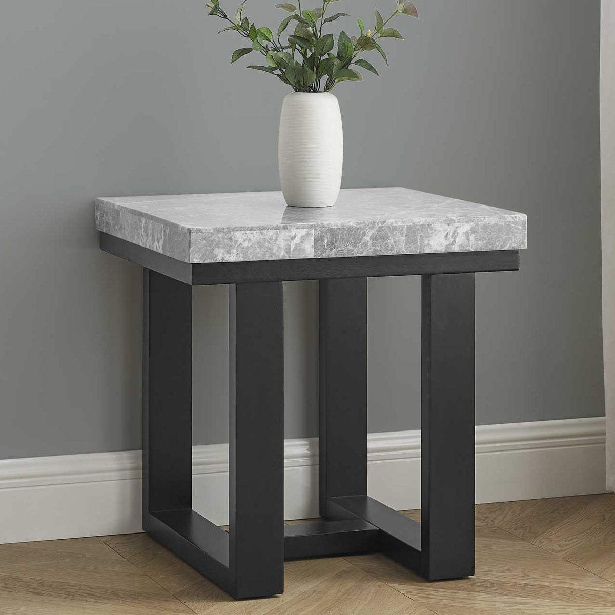 Steve Silver Lucca Gray Marble End Table – Luna Furniture