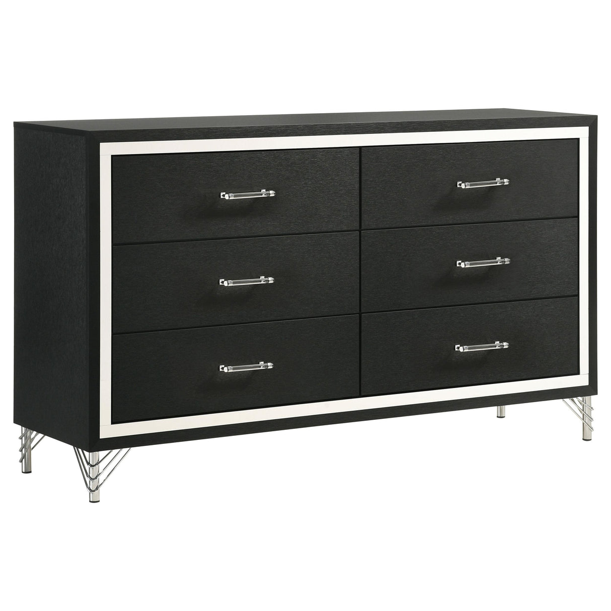 Lucia Gray and Black 4-Piece Queen Bedroom Set from Coaster - Luna Furniture