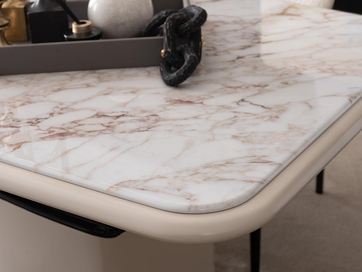 Luciano Marble Top Dining Table from Luna Luxury - Luna Furniture