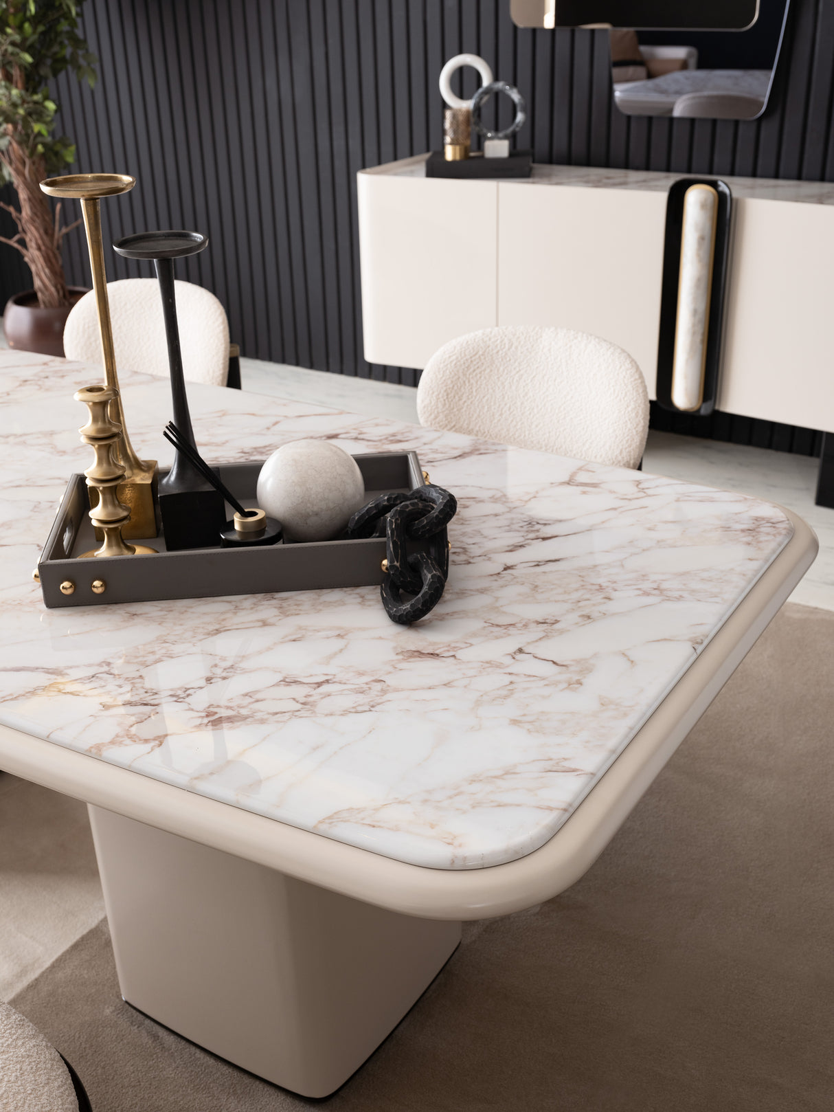 Luciano Marble Top Dining Table from Luna Luxury - Luna Furniture