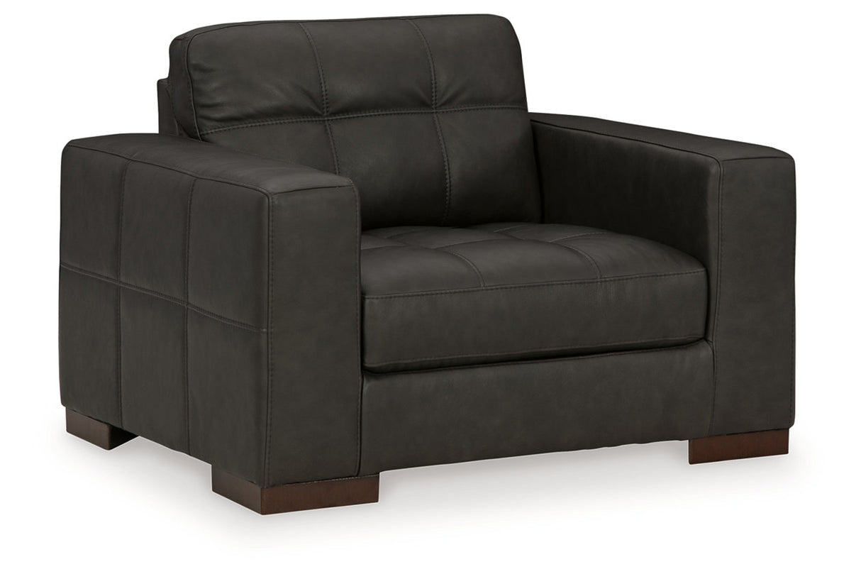 Luigi Thunder Oversized Chair and Ottoman from Ashley - Luna Furniture