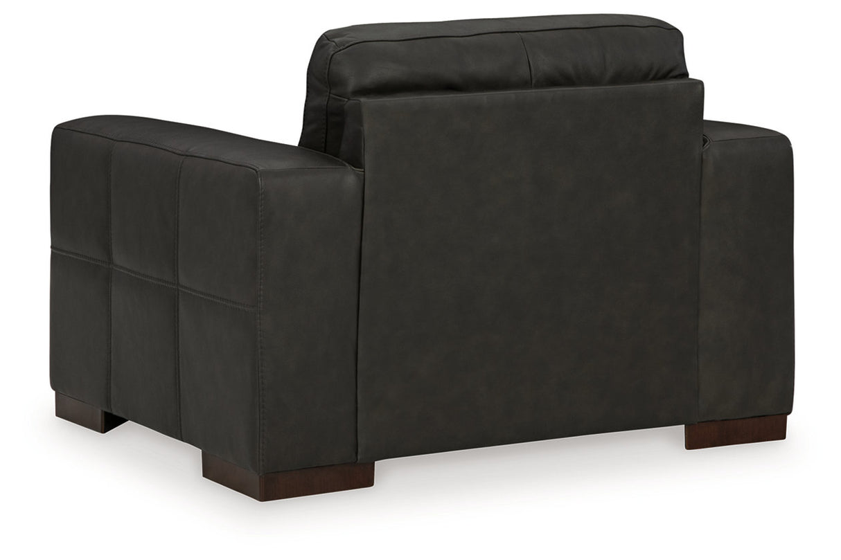 Luigi Thunder Oversized Chair and Ottoman from Ashley - Luna Furniture