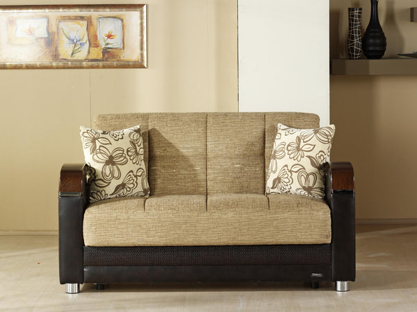 Luna Fulya Brown Loveseat