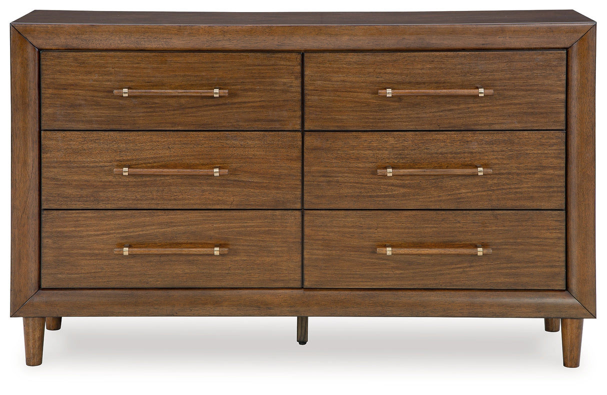Lyncott California King Upholstered Bed with Dresser in Brown from Ashley - Luna Furniture