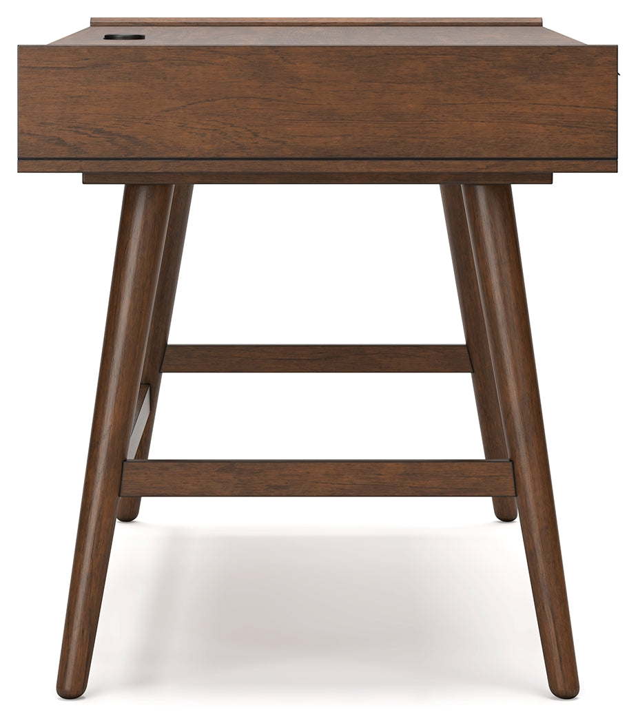 Lyncott Home Office Desk with Chair in Brown from Ashley - Luna Furniture