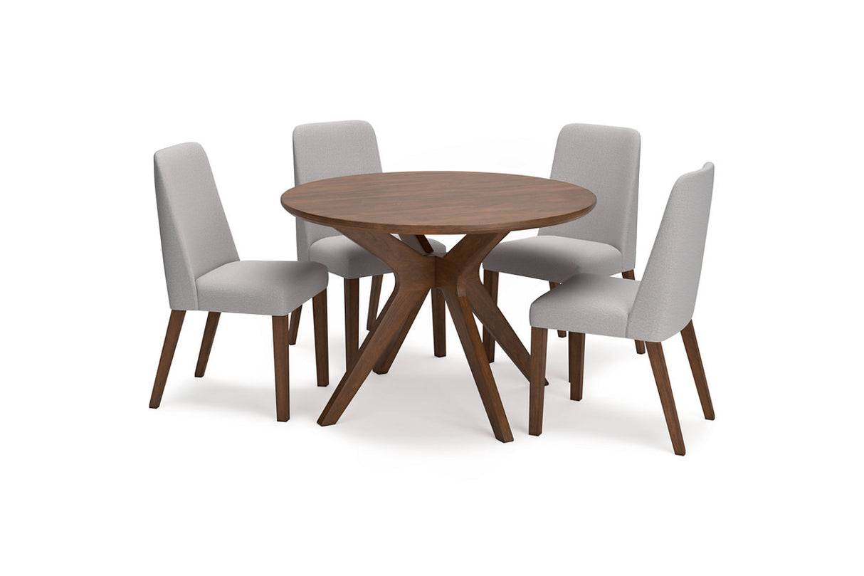 Lyncott Gray/Brown Dining Table and 4 Chairs from Ashley Furniture - Luna Furniture
