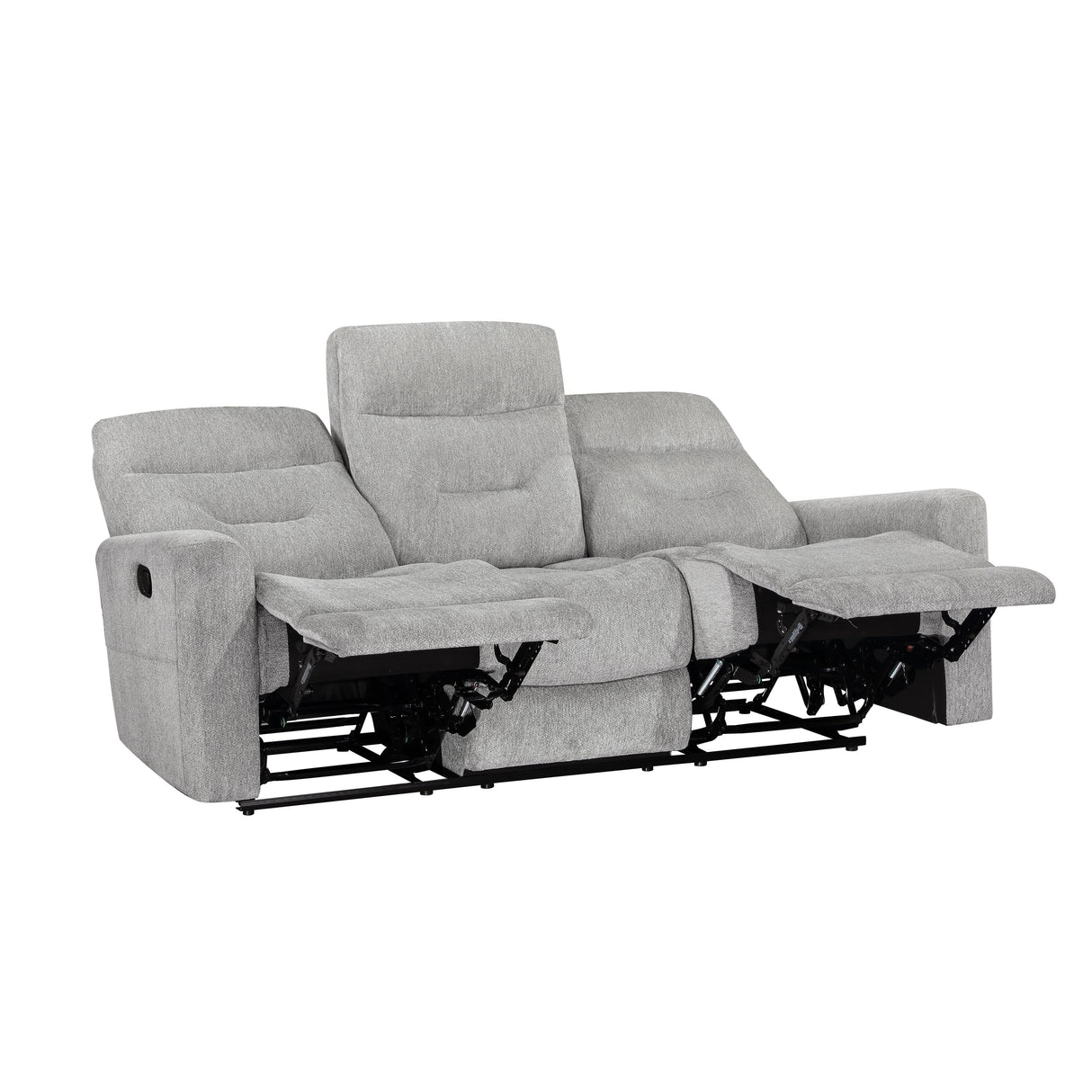 Lyndon Gray Double Reclining Sofa from Homelegance - Luna Furniture