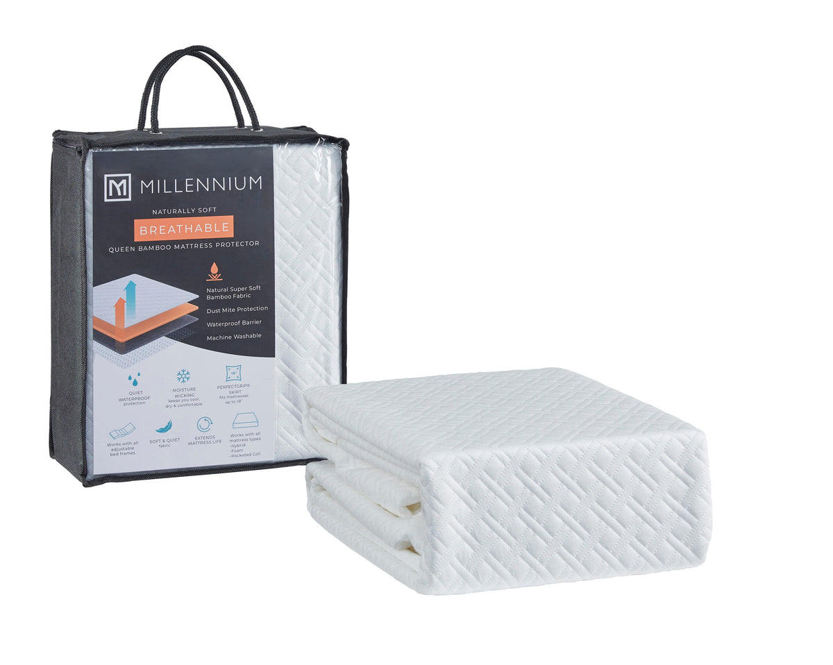 Basic Protector White Queen Mattress Protector, Set of 4 from Ashley - Luna Furniture
