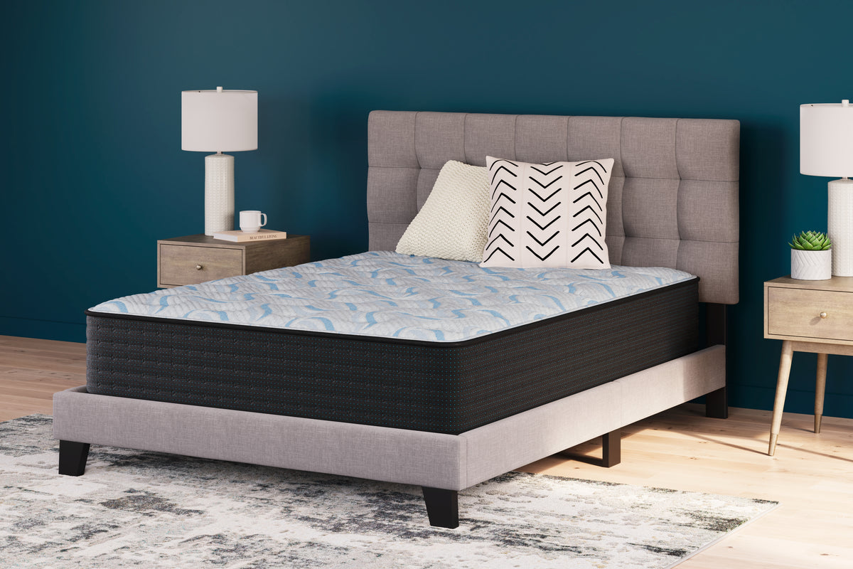 Elite Springs Firm Gray/Blue Full Mattress from Ashley Furniture - Luna Furniture