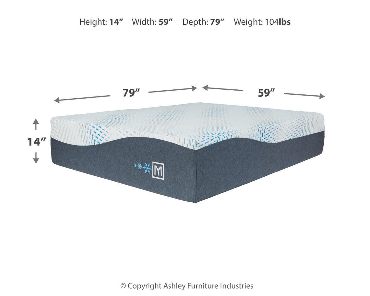 Millennium Cushion Firm Gel Memory Foam Hybrid White King Mattress from Ashley Furniture - Luna Furniture