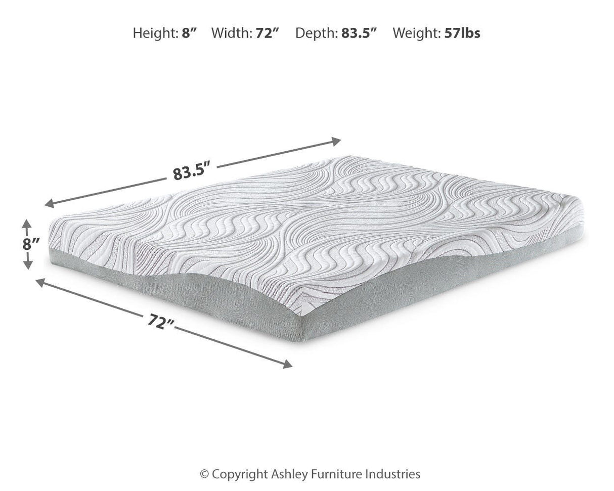 8 Inch Memory Foam White California King Mattress from Ashley - Luna Furniture